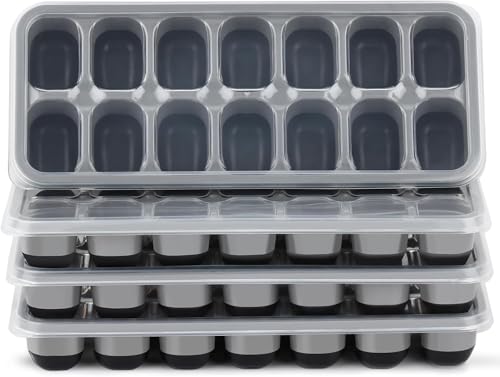 Ice Cube Tray 4 Pack (Black Gray)