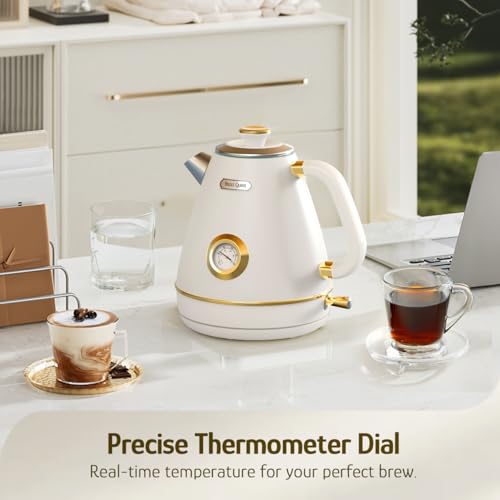 Retro Electric Kettle (Pearl White)