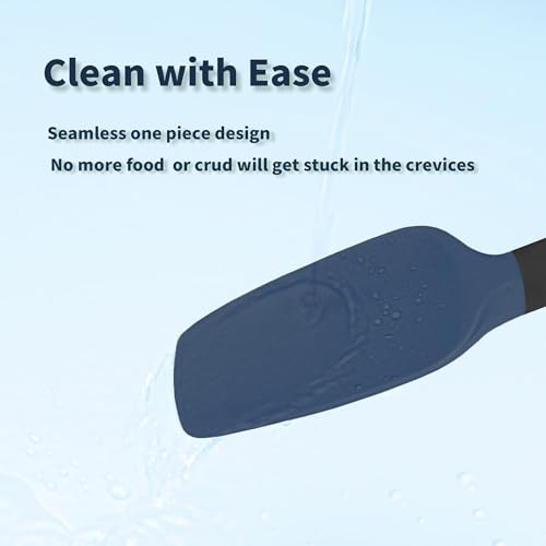 Silicone Spatula Set of 5 (Dark Blue Black)