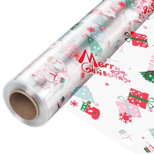 100 ft Christmas Cellophane Wrap Roll (291.67 Sq Ft)