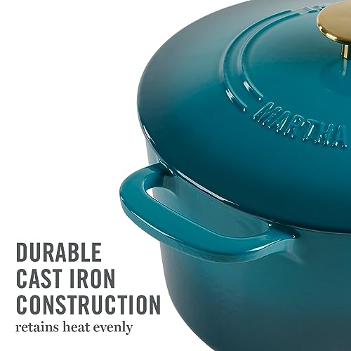Gatwick 7 Quart Enamel Cast Iron Dutch Oven (Emerald Ombre / 7-Quart)