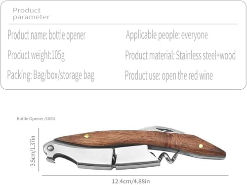 Professional Waiter Corkscrew Wine Key for Bartenders Set of 3 (3 Count)