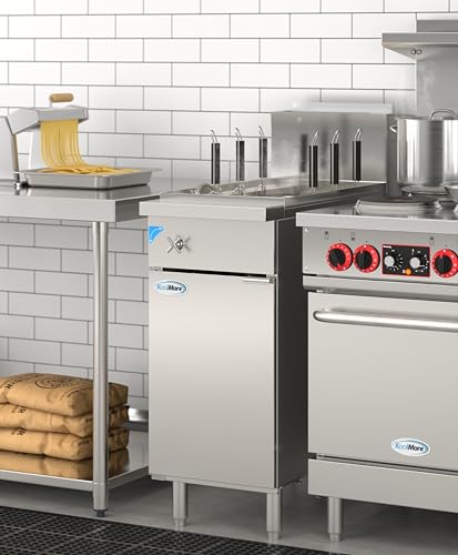 6 Basket 11 Gallon Commercial Natural Gas Pasta Cooker with 70 (6 Baskets)