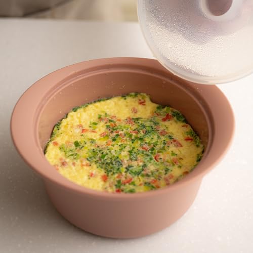 Microwave Silicone Steamer for Baby Food (Terracotta Rose / 19oz (550ml))