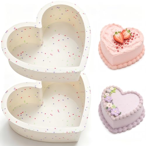 6 Inch Small Heart Shaped Cake Pans Silicone for Baking (Heart / 6 inch)