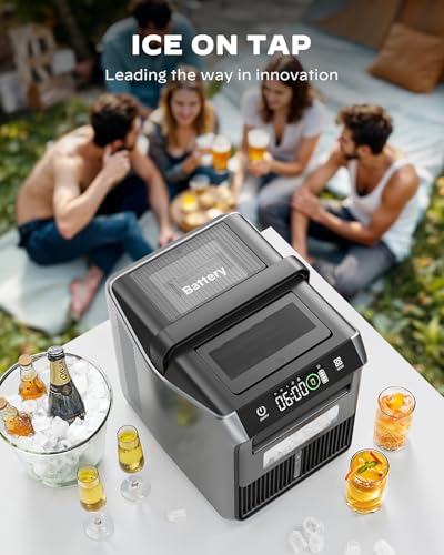 Battery Powered Ice Maker with 4 (Tarnish / 1.0 L)