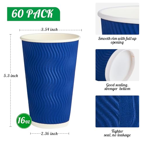 Paper Coffee Cups (16oz-60pack)