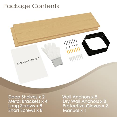 Long Wall Shelves (Natural / 31.5 Inch)