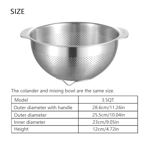 18 8 Stainless Steel Microwell Colander