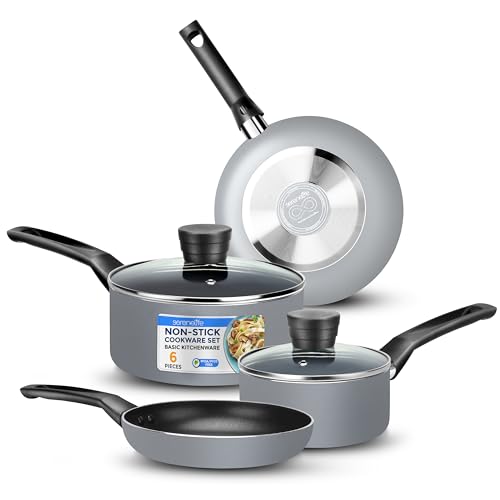 Kitchenware Pots and Pans Set (Gray)