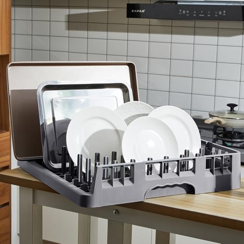 2 Pack Commercial Dishwasher Tray Rack (Gray / Peg Dish Opening)