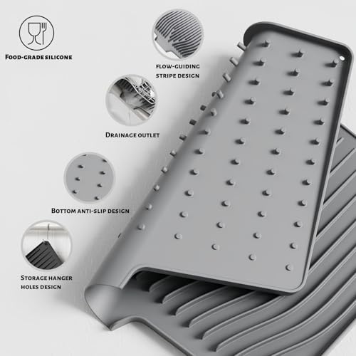 Silicone Dish Drying Mat for Kitchen Counter