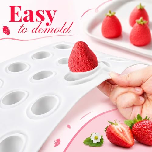 3D Strawberry Silicone Mousse Cake Mold