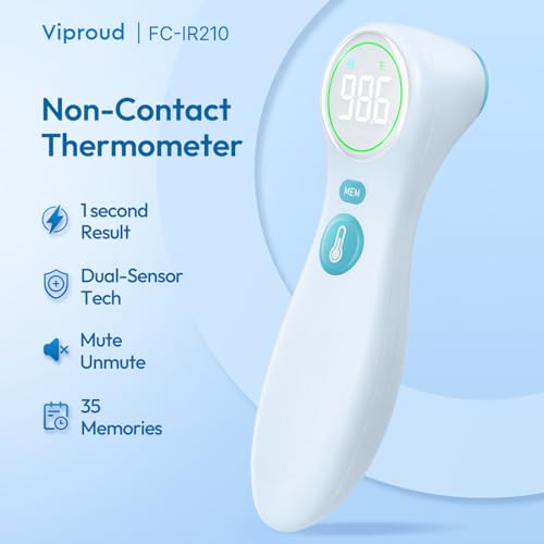 No Touch Thermometer for Kids and Adults (Blue)
