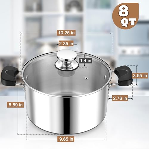 8 Qt Pot with Lid (8 Quarts)