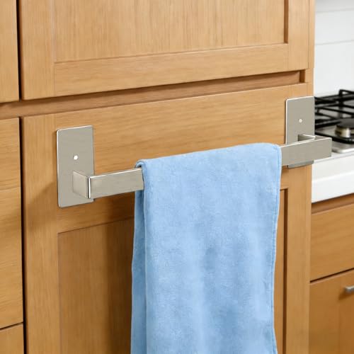 Bathroom Towel Bar Self Adhesive (Brushed Nickel / 12 IN)