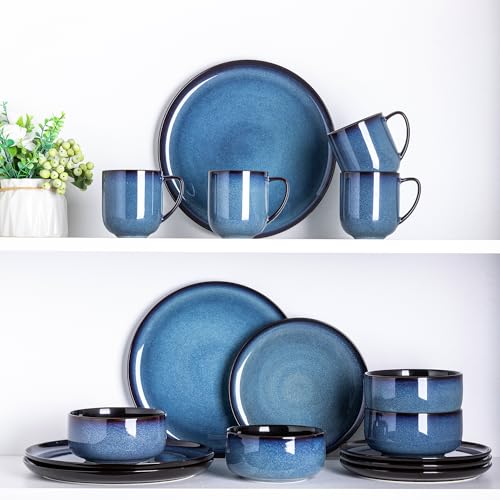Ceramic Coffee Mugs Set of 6 (reactive glaze-4 / set of 6)