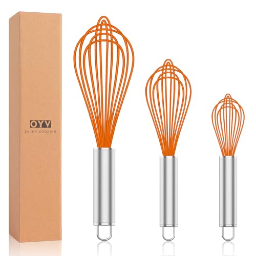 Orange Silicone Whisk Set of 3 (3 Count)