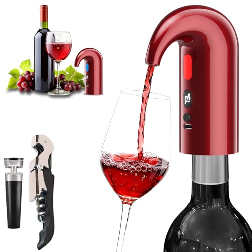 Fathers Day Gift Electric Wine Aerator & Dispenser (Mini / Lucky red)