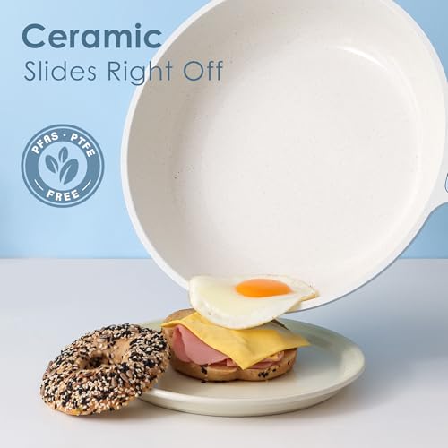 Nonstick Ceramic Frying Pan 8 (8 Inch / Glacier Blue)