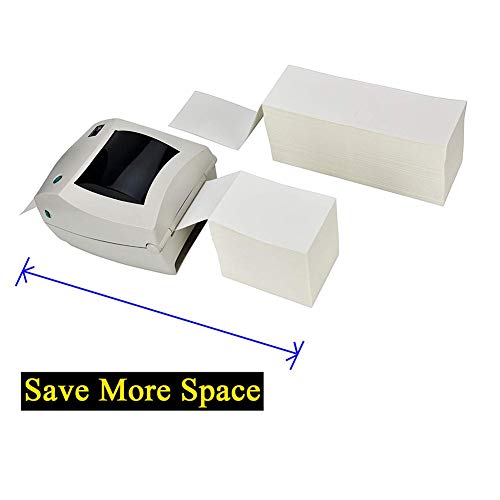 Fanfold 4 x 6 Direct Thermal Shipping Labels with Perforations (2 Stacks=2000 Labels / Fanfold)