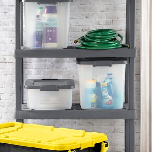18 Pack Plastic Storage Bins w (25 Quart Tote / 18 Pack)