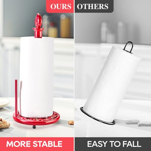 Cast Iron Paper Towel Holder (Leaf Red)