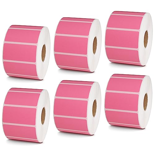 2" x 1" 51 mm x 25 mm (2 in x 1 in / Pink)