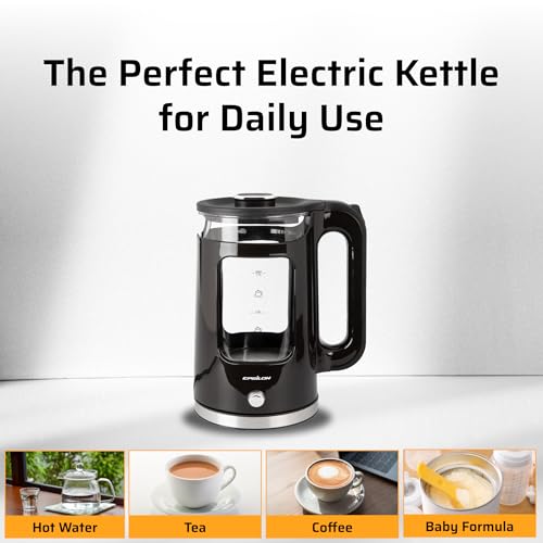 1.7L Glass Electric Kettle (EK Black Vented)
