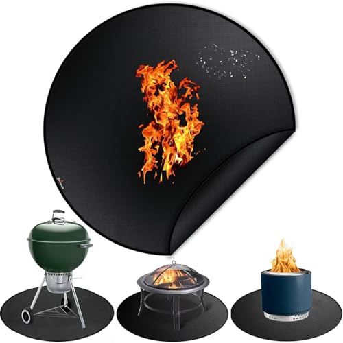 40" Fire Pit Mat for Solo Stove Bonfire (Round 39.5 inch fireproof fire pit mat)