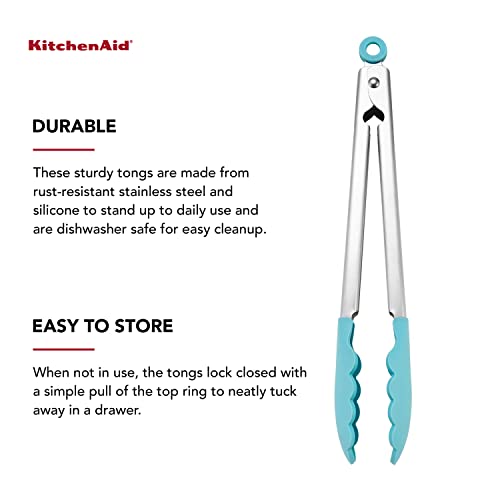 Silicone Tipped Stainless Steel Tongs