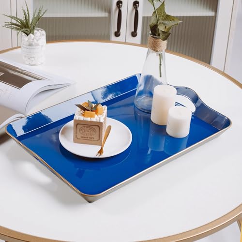 Large Blue Serving Tray with Handles (L2blue)