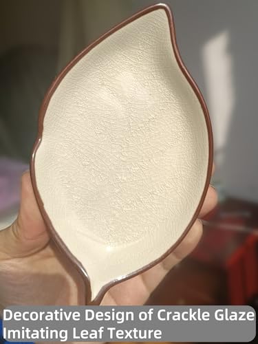 Ceramic Spoon Rest for Stove Top & Kitchen Counter Cooking Spoon Holder for Stove (A, Cream White)