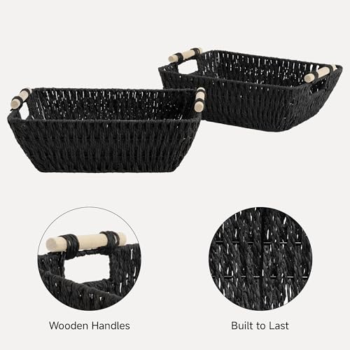 Wicker Baskets (Black / Medium)