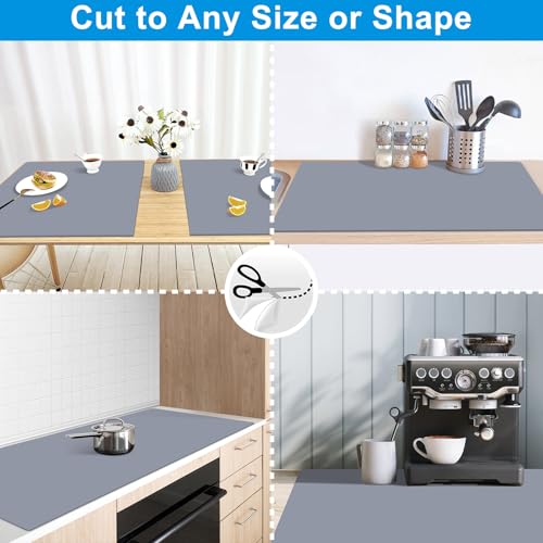 Extra Large Silicone Mat 78.74”x19.69”x0.08” (Dark Gray / 78.7"L x 19.7"W)