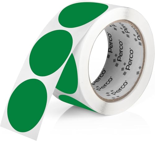 Green Round Circle Dot Sticker 2 (Green - Dark / 2 Inch)