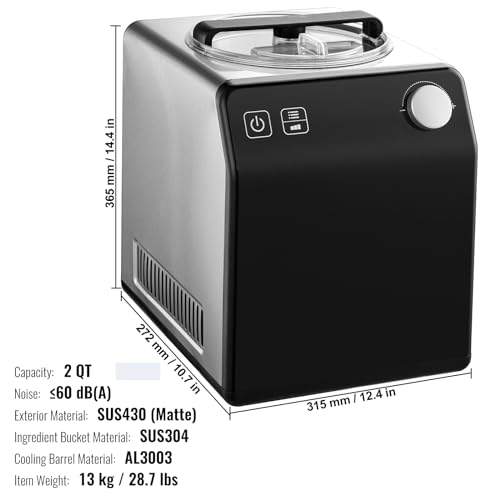 Upright Automatic Ice Cream Maker with Built (Vertical)