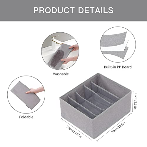Pants Jeans Organizer for Closet (Grey / 5 Grids)