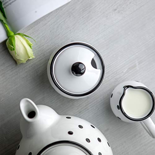 Ceramic Sugar Bowl with Lid (White)
