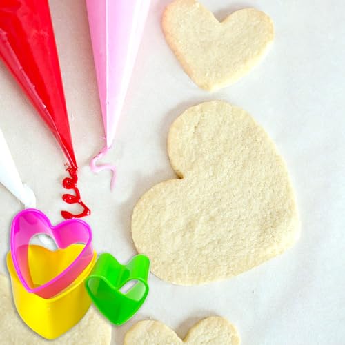 Cookie Biscuit Cutter Set (Heart Shaped, 5 Pack)