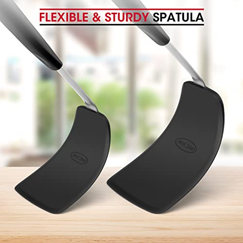 2 Piece Silicone Spatula Turner Set for Everyday Cooking (2 Pack)