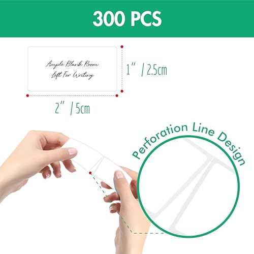 300 Removable Blank Food Labels (300-blank / 1” x 2”)