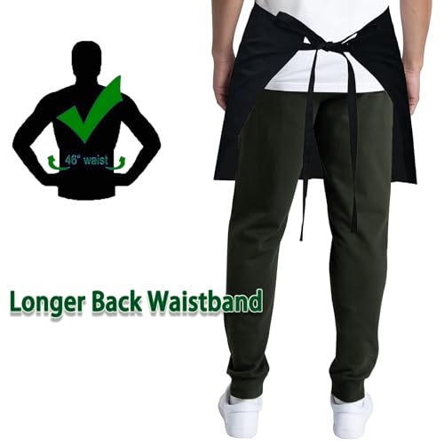 4 Pack Black Waist Apron (4 Count)