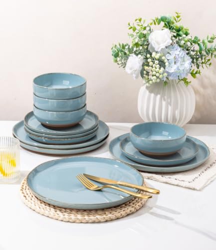 Dinnerware Sets for 4 (Stone Blue / Service For 4(12Pcs))