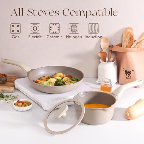 Nonstick Frying Pan (8 Inch / Natural Linen)