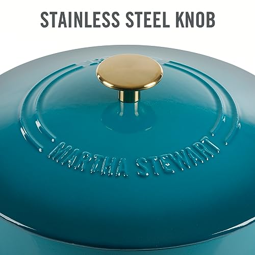 Gatwick 7 Quart Enamel Cast Iron Dutch Oven (Emerald Ombre / 7-Quart)