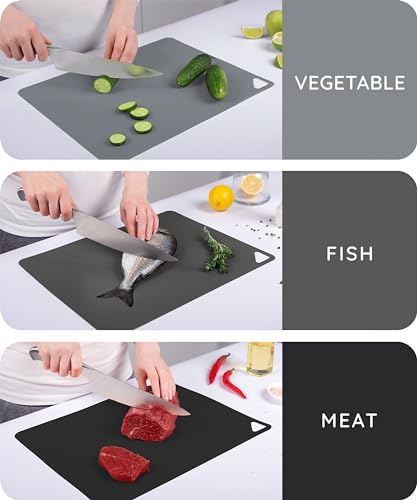 Cutting Board Alternative for Kitchen (Graphite / Charcoal / Gray / 15"L x 12"W)