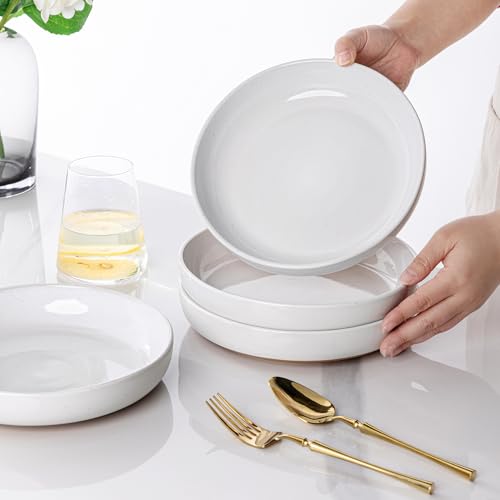 8.75'' Large Ceramic Pasta Bowls (White(8.75inch))