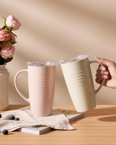 Jupiter Large Coffee Mug (Jupiter-Light Pink and Vanilla White / 4pcs)