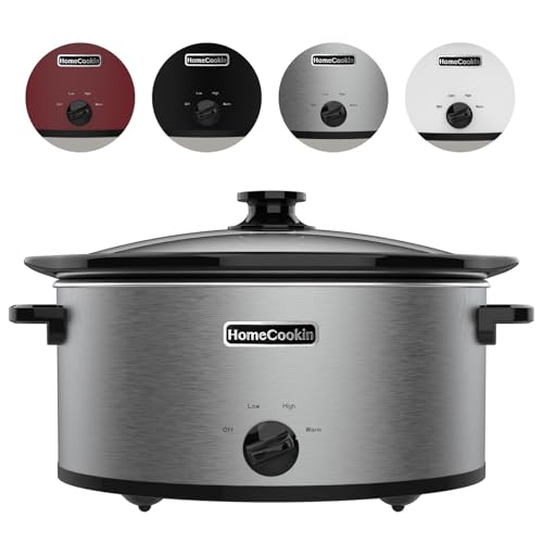 8 Quart Slow Cooker Oval Manual Pot Food Warmer with 3 Cooking Settings